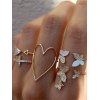 EMMIOL Juego de anillos decorativos de mariposa con diamantes de imitación