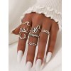 EMMIOL Juego de anillos decorativos con corona recortada