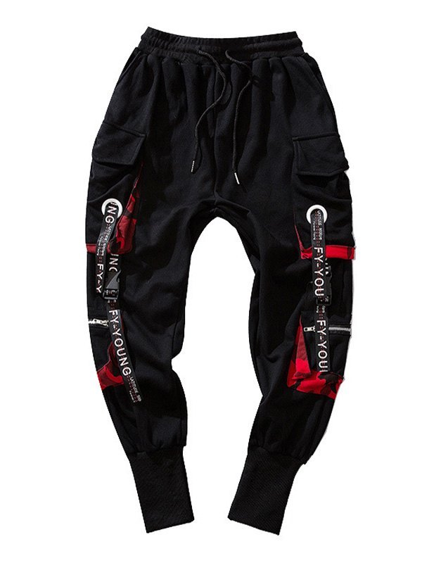 EMMIOL Men's Ribbon Cargo Pants