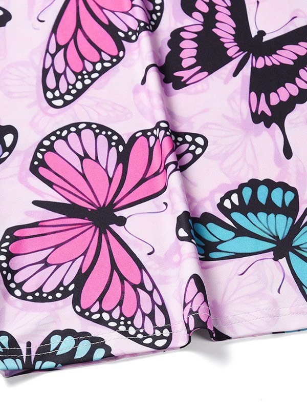 EMMIOL Camiseta con estampado de mariposas para hombre