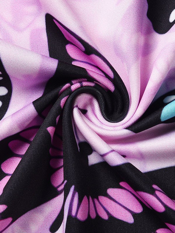 EMMIOL Camiseta con estampado de mariposas para hombre
