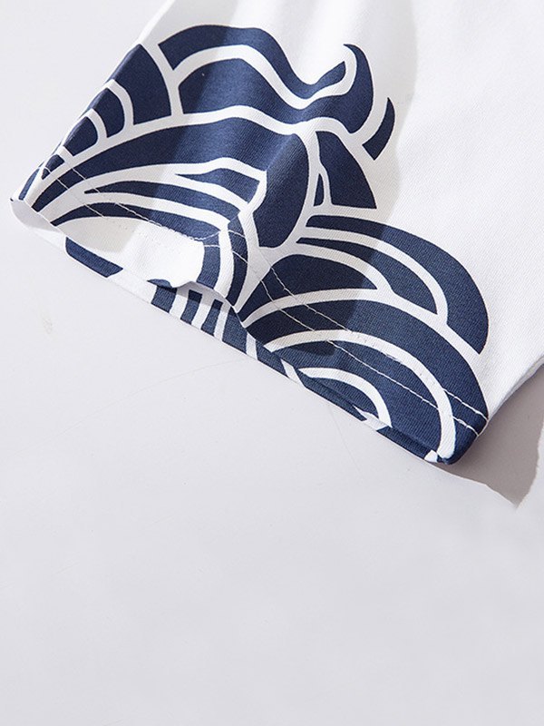 EMMIOL Camiseta con estampado de león étnico para hombre