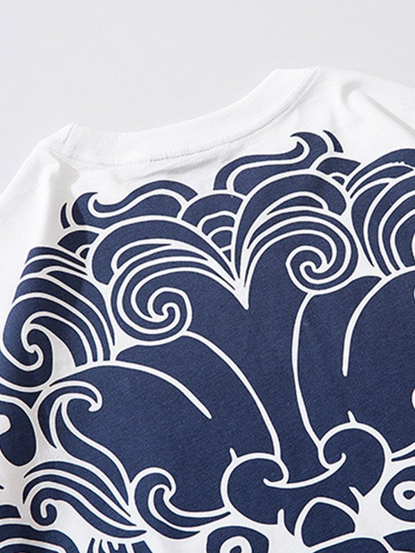 EMMIOL Camiseta con estampado de león étnico para hombre