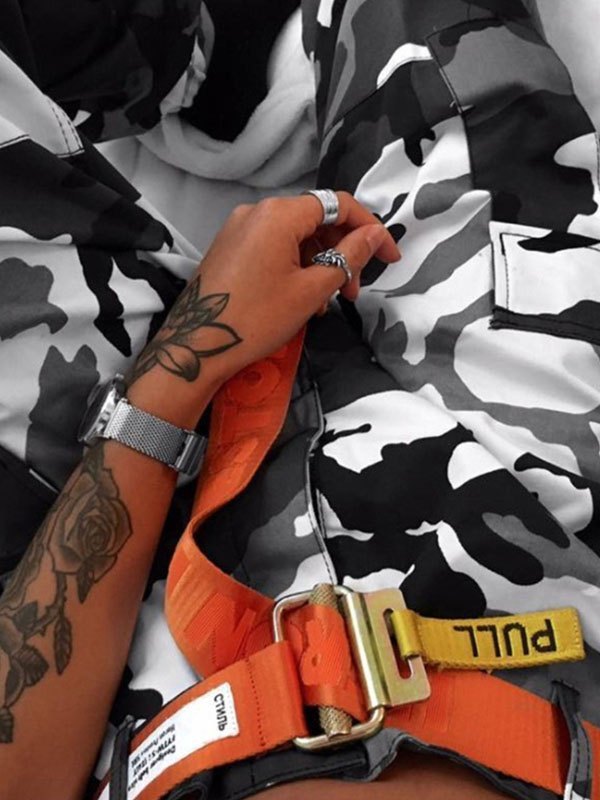 EMMIOL Camo Print Cargo Pants