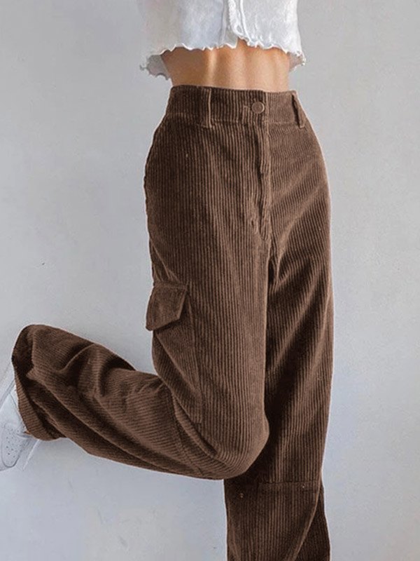 EMMIOL Vintage Cord Baggy Pants
