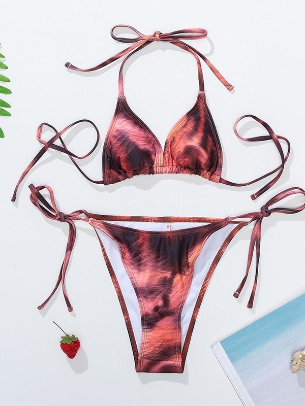EMMIOL Tie Dye Three-piece Swimsuit