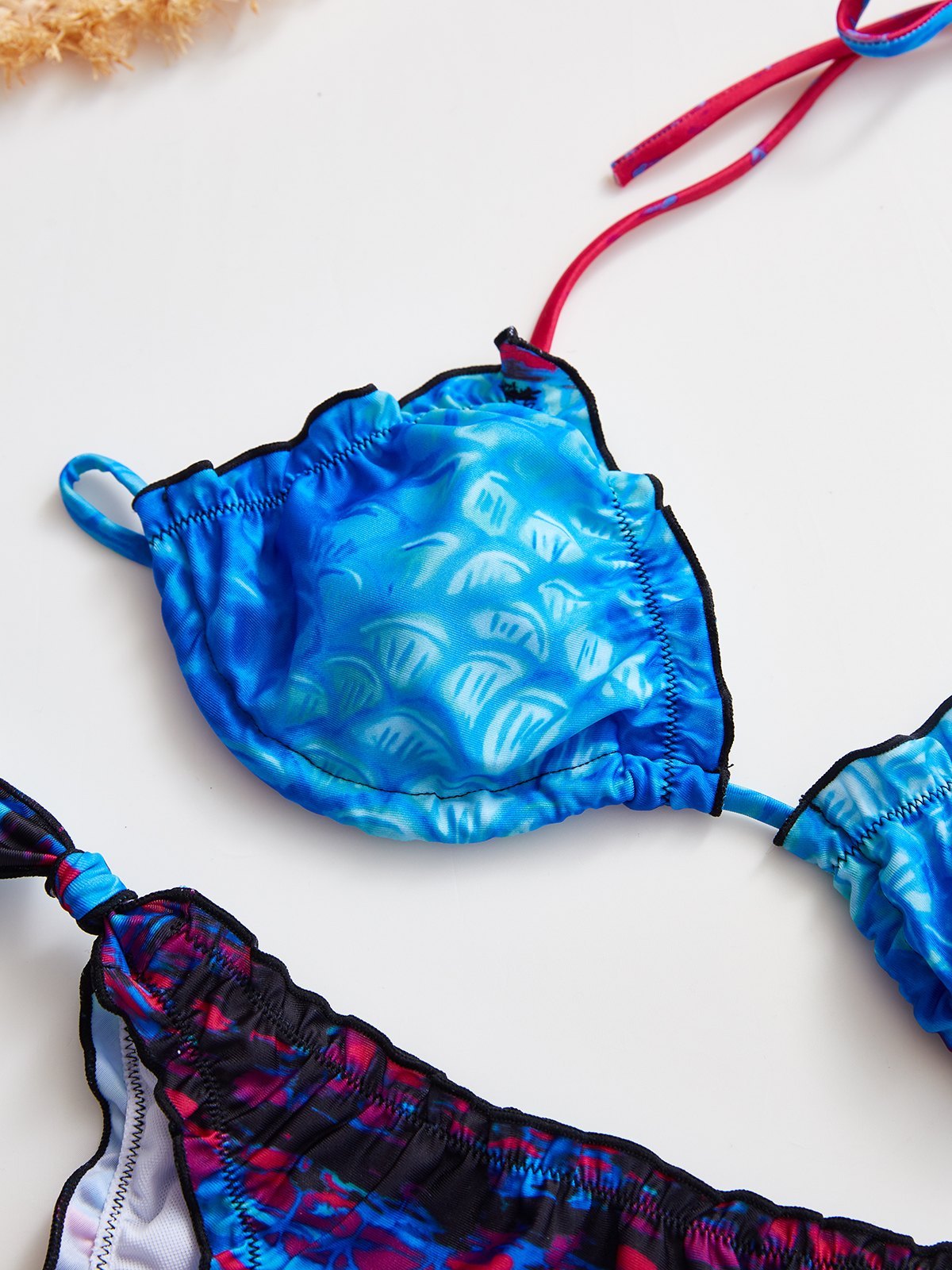 EMMIOL Underwater Mermaid Halter Three-piece Swimsuits