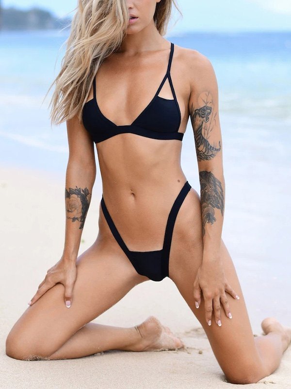 EMMIOL Bikini de triángulo recortado