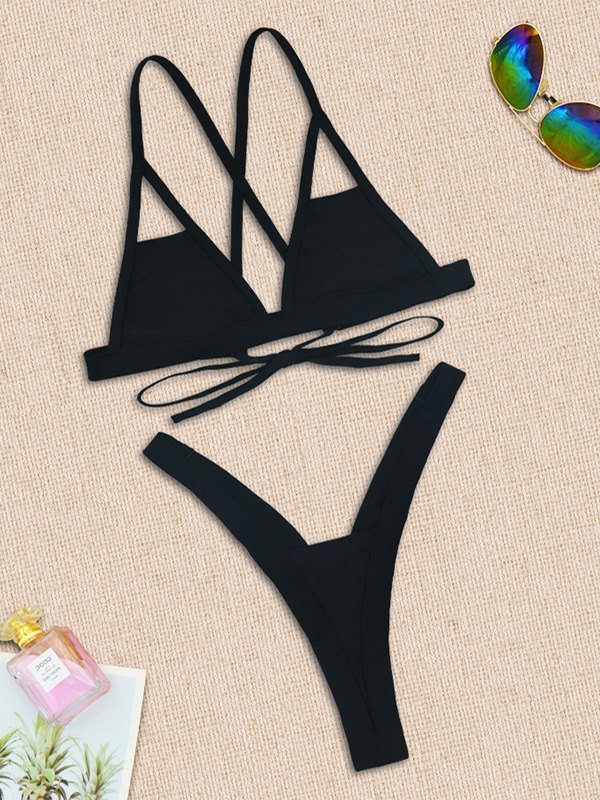 EMMIOL Bikini de triángulo recortado