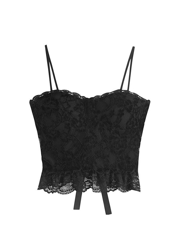 EMMIOL Tie Back Lace Bustier