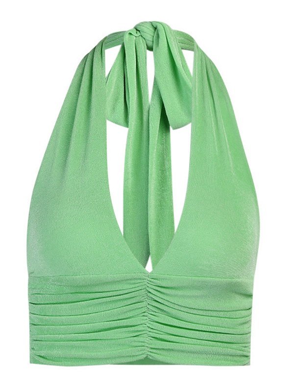 EMMIOL Top corto con cuello halter