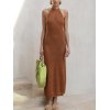 EMMIOL See-through Halter Maxi Dress