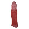 EMMIOL See-through Halter Maxi Dress