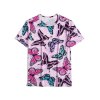 EMMIOL Camiseta con estampado de mariposas para hombre