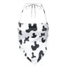 EMMIOL Cow Print Halter Bandeau Top