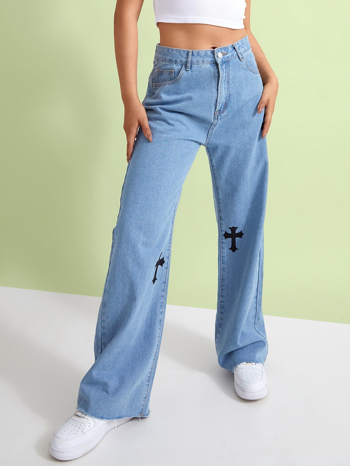 2022 Jeans larghi vintage Colori multicolorpli S In Jeans boyfriend Online  Store. Best For Sale | Emmiol.com