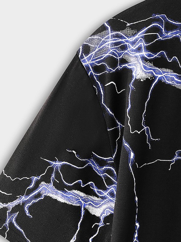 EMMIOL Camiseta con Impresión de rayos para hombre
