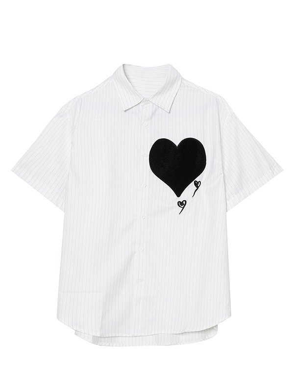 EMMIOL Camicia uomo gessata a cuore