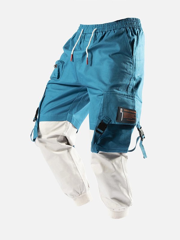 2022 Men's Buckle Pocket Cargo Pants Blue XL In Cargo Online Store
