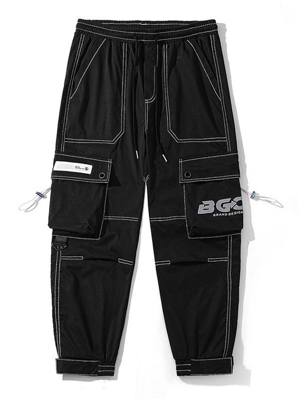 EMMIOL Men's Printed Drawstring Cargo Pants