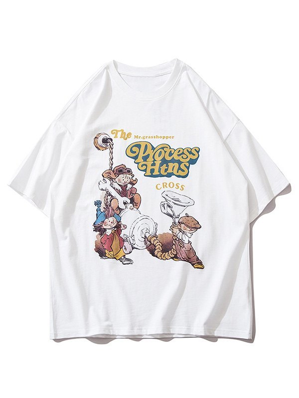 EMMIOL Men's Cartoon Graphic Crew Tee
