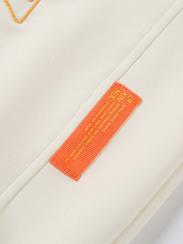 EMMIOL Pantalones jogger con bordado de letras