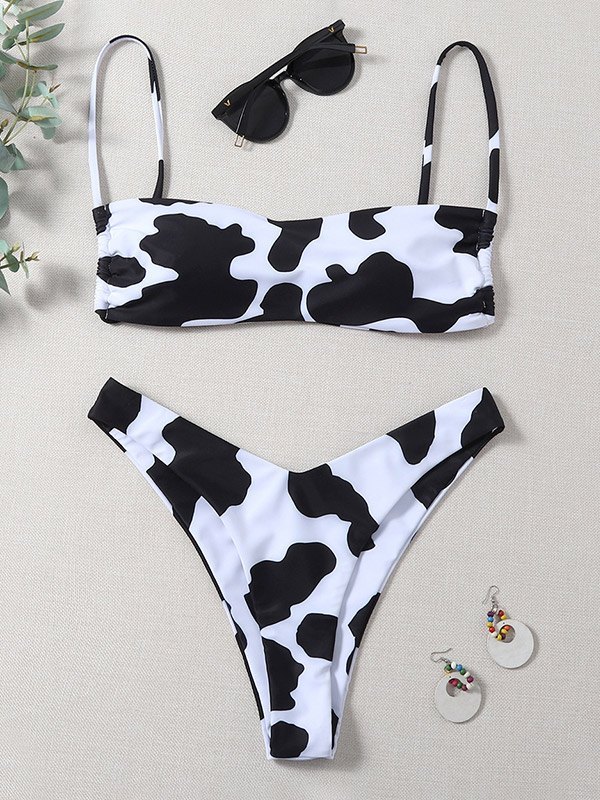 EMMIOL Bikini con stampa di mucca