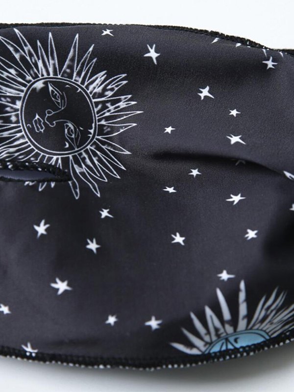 EMMIOL Conjunto de bikini bandeau con estampado astral