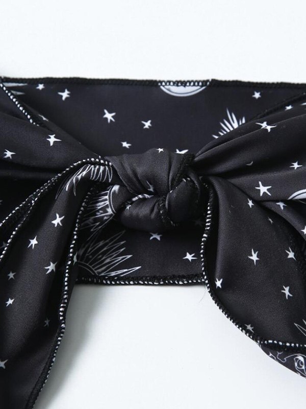 EMMIOL Conjunto de bikini bandeau con estampado astral