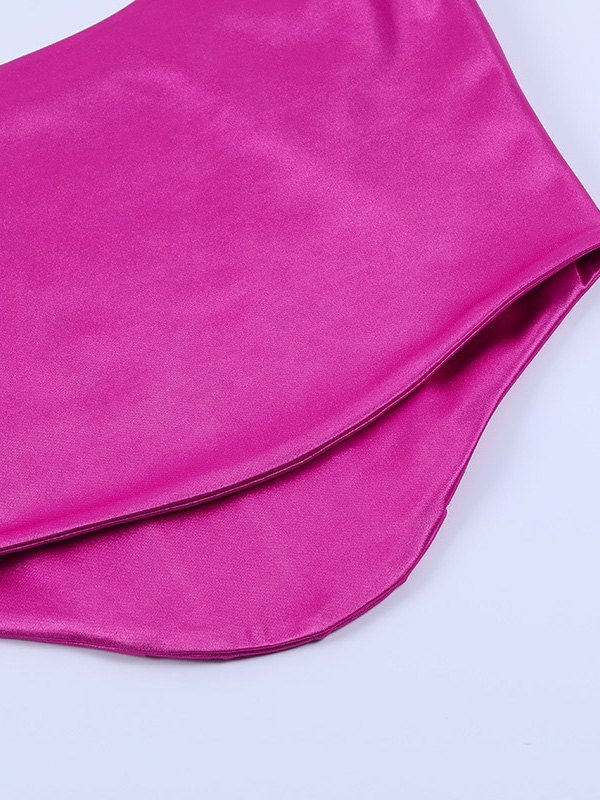 EMMIOL Satin Square Neck Corset Top