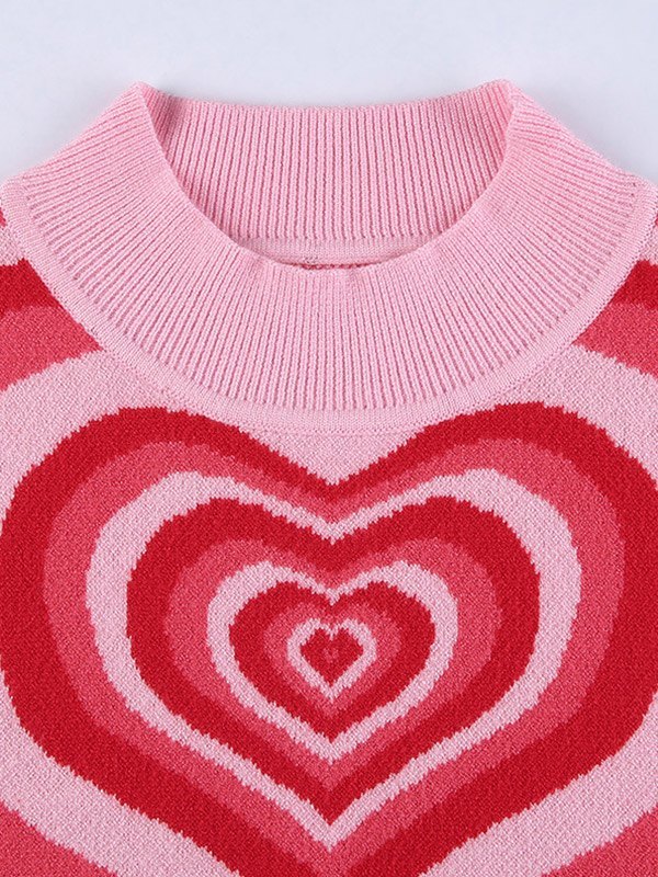 EMMIOL Love Response Knit Crop Sweater Vest