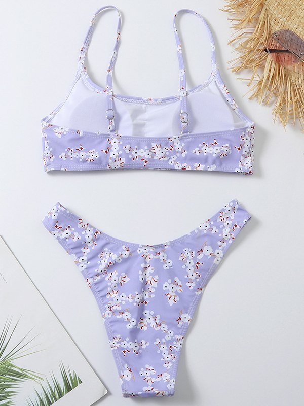 EMMIOL Costume da bagno bikini a fiori