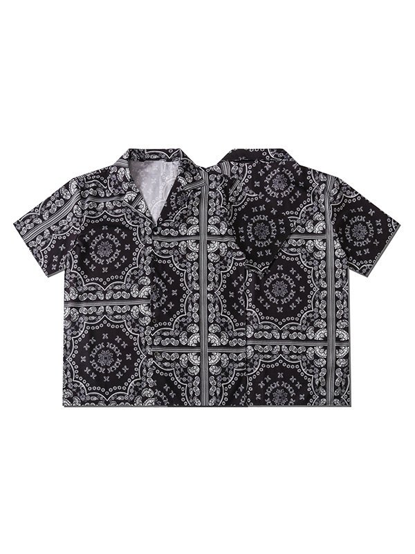 EMMIOL Camicia da uomo con stampa bandana