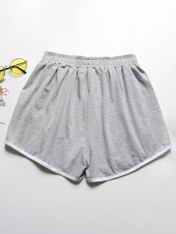 EMMIOL Shorts deportivos de cintura alta en contraste