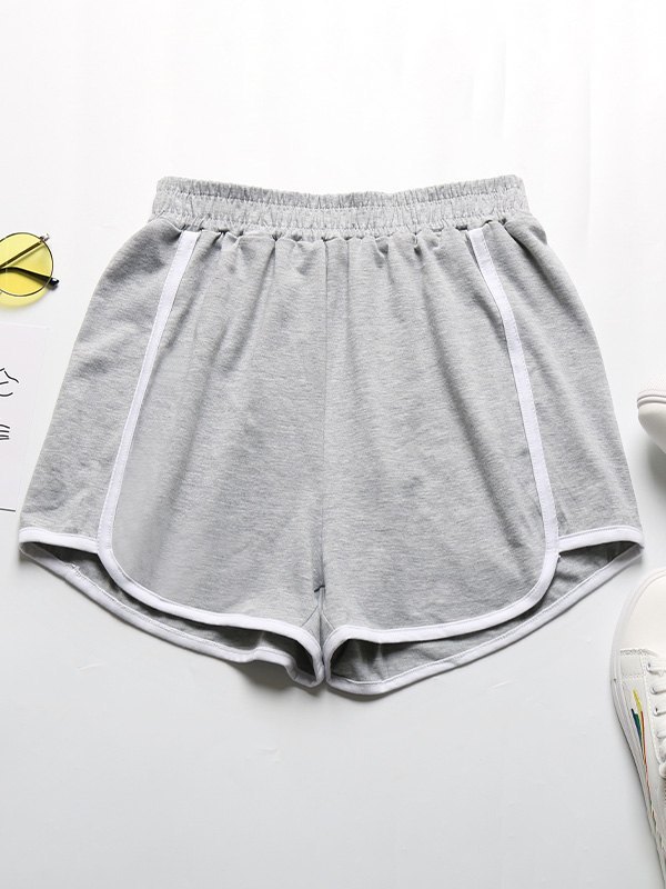 EMMIOL Shorts deportivos de cintura alta en contraste