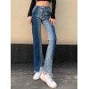 EMMIOL Jeans acampanados con abertura y empalme