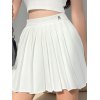 EMMIOL Minifalda plisada bordada