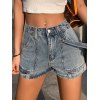 EMMIOL Splice High Rise Denim Shorts
