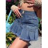 EMMIOL Gonna in denim plissettato effetto consumato