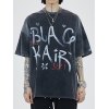 EMMIOL Camiseta pintada a mano envejecida para hombre