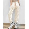 EMMIOL Pantalones jogger con bordado de letras