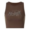 EMMIOL Rhinestone Honey Crop Tank Top