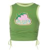 EMMIOL Strawberry Pattern Crop Tank Top