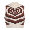 EMMIOL Love Response Knit Crop Sweater Vest
