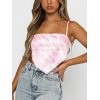 EMMIOL Top estilo bandana con tirantes y espalda descubierta con efecto tie dye