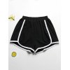 EMMIOL Shorts deportivos de cintura alta en contraste