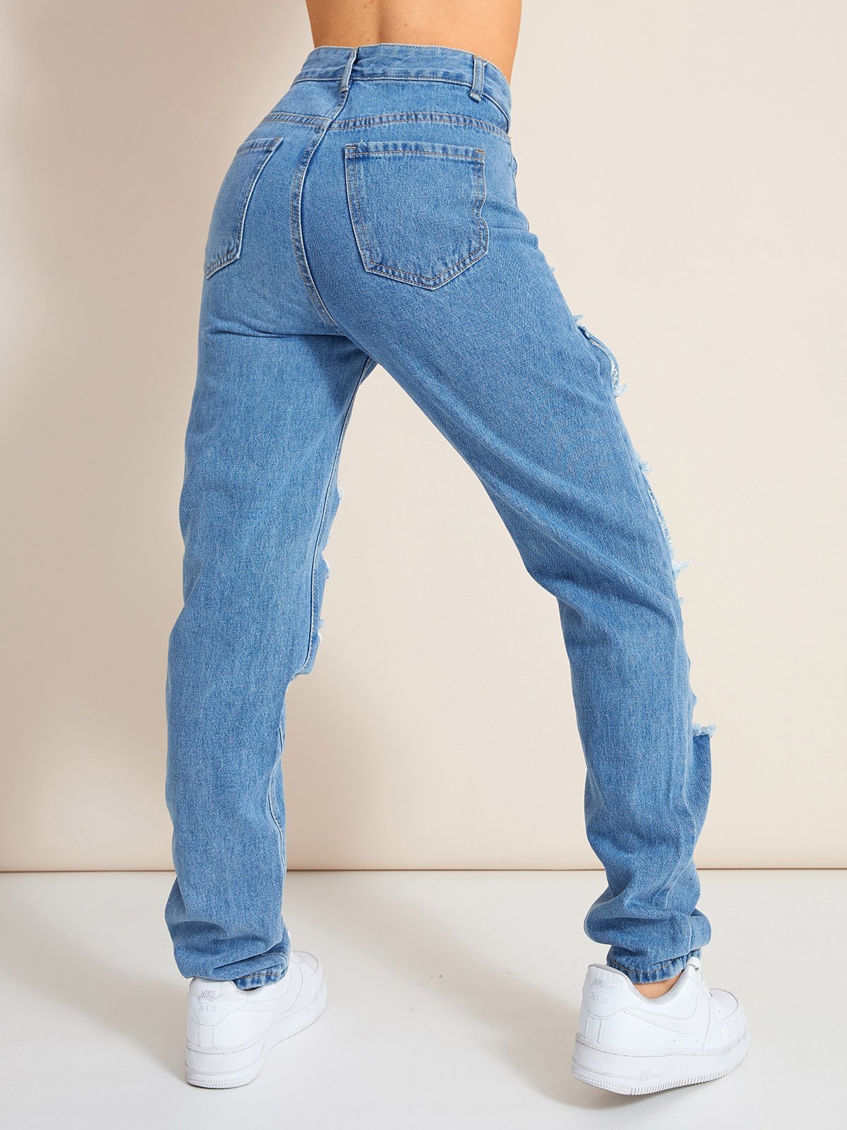 EMMIOL Jeans strappati rotti lavati
