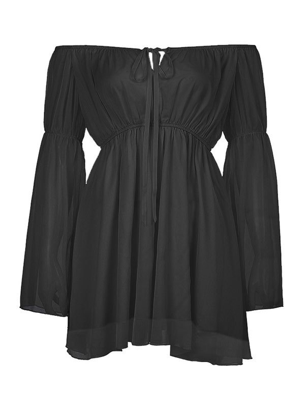 EMMIOL Long Sleeve Corset Mini Dress