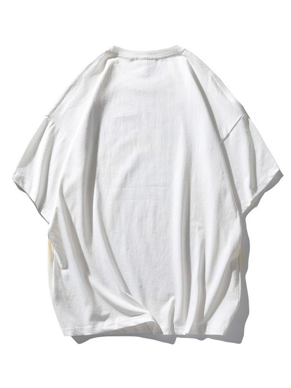 EMMIOL Camiseta con estampado de grafiti de gato feroz para hombre