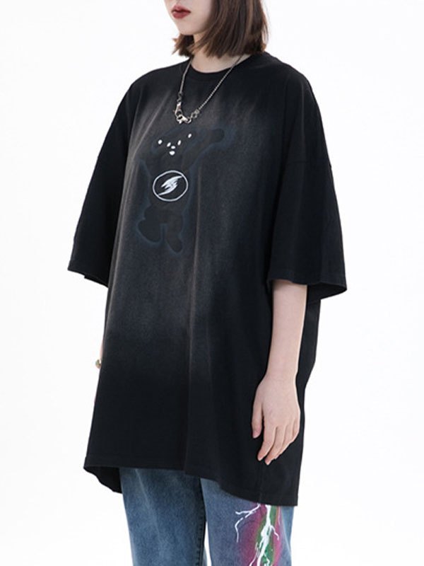 EMMIOL Maglietta oversize con grafica Party Bear